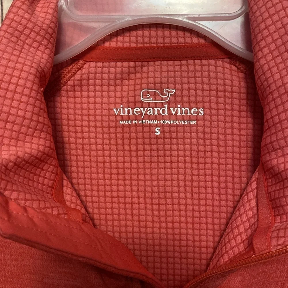 Women's Vineyard Vines Jacket Sz Small Corral Long Sleeves Quarter Zip Pullover